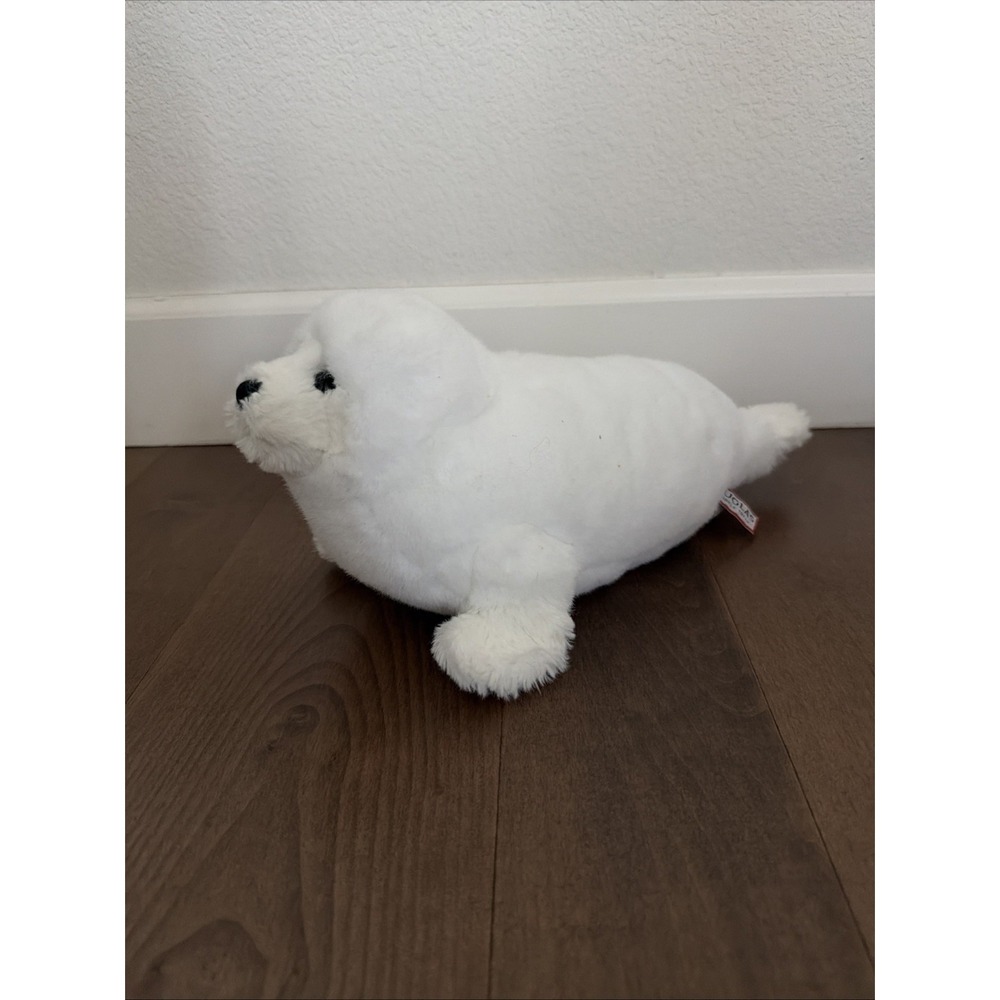 Douglas Cuddle Toy White Seal Pup Plush 12" Harp Seal Stuffed Animal